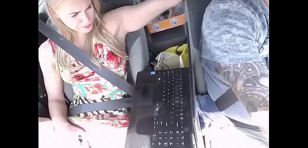  Naked Drive in The Car — My FREE Live ChatRoom is www.girls4cock.comsiswet19